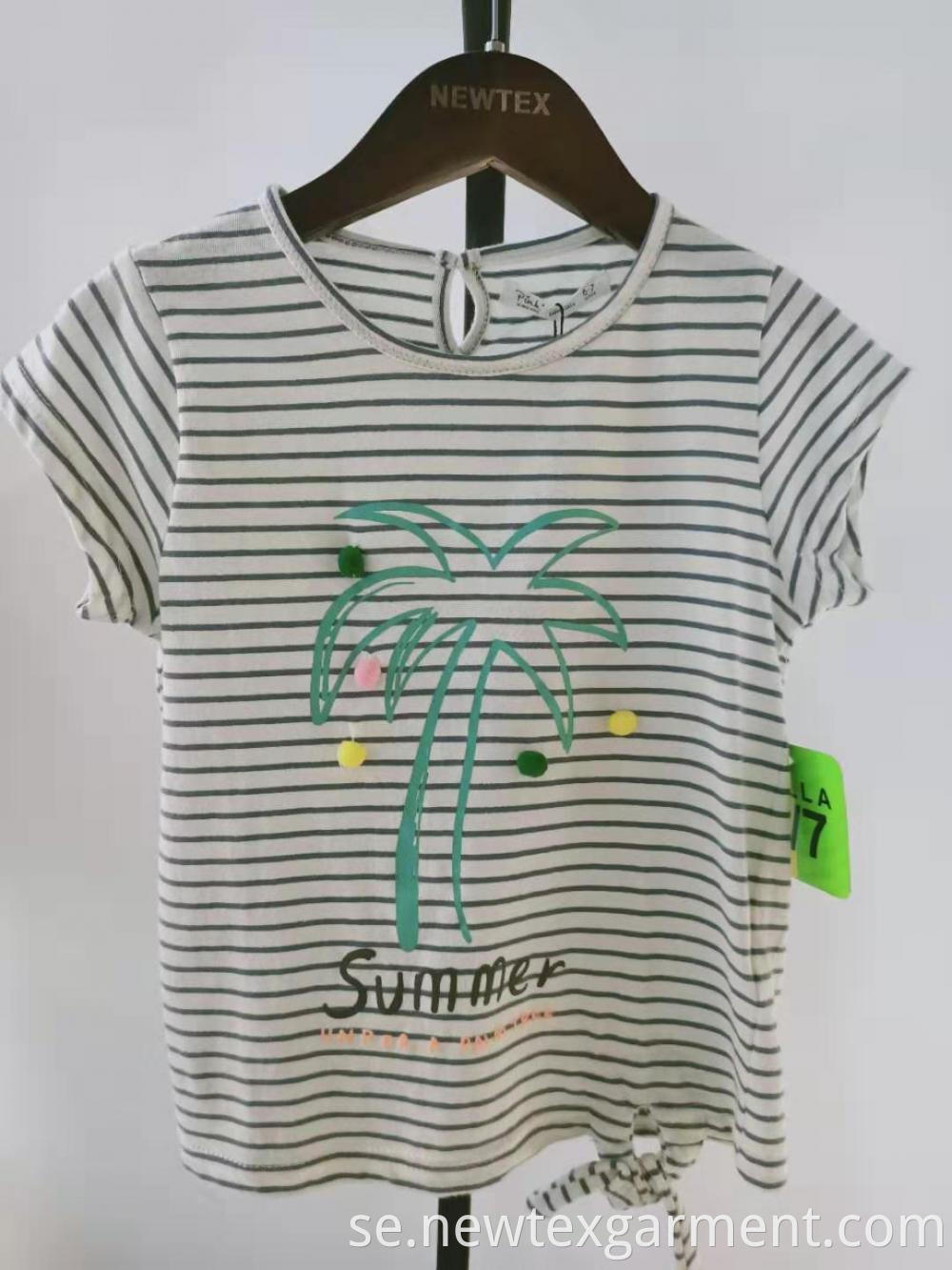 printed stripe kids blouse